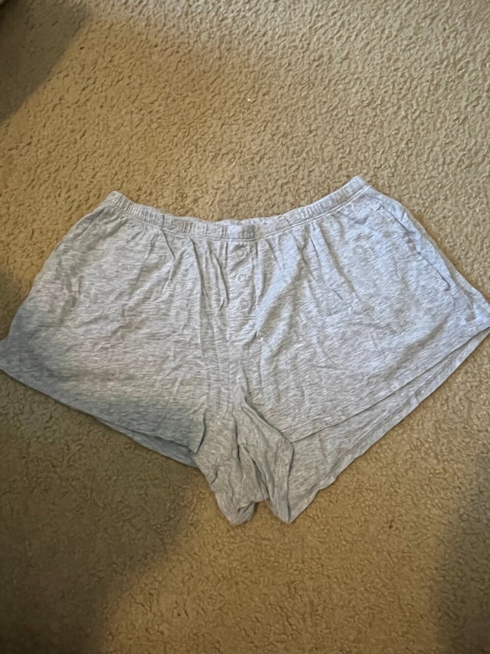 AUDEN Light Grey Loose PJ Shorts | Size S